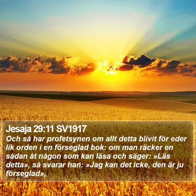 Jesaja 29:11 SV1917 Bible Verse Image