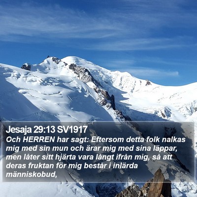 Jesaja 29:13 SV1917 Bible Verse Image