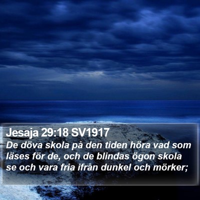Jesaja 29:18 SV1917 Bible Verse Image
