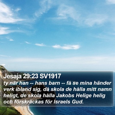 Jesaja 29:23 SV1917 Bible Verse Image