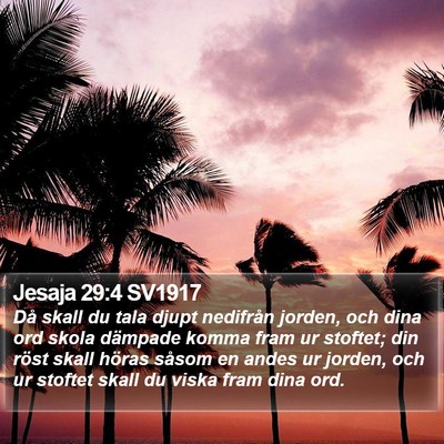 Jesaja 29:4 SV1917 Bible Verse Image