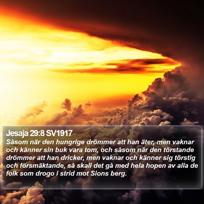 Jesaja 29:8 SV1917 Bible Verse Image