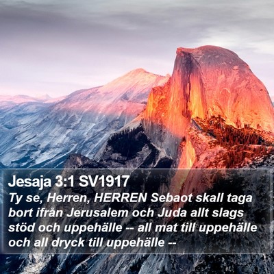 Jesaja 3:1 SV1917 Bible Verse Image