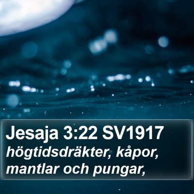 Jesaja 3:22 SV1917 Bible Verse Image