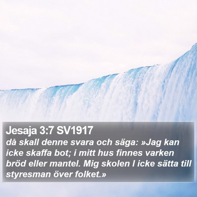 Jesaja 3:7 SV1917 Bible Verse Image