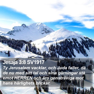 Jesaja 3:8 SV1917 Bible Verse Image