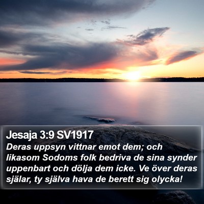Jesaja 3:9 SV1917 Bible Verse Image