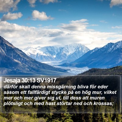 Jesaja 30:13 SV1917 Bible Verse Image