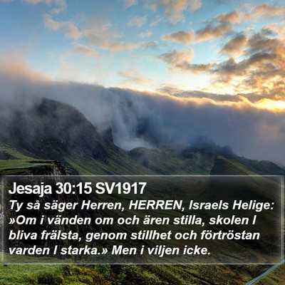 Jesaja 30:15 SV1917 Bible Verse Image