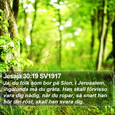 Jesaja 30:19 SV1917 Bible Verse Image