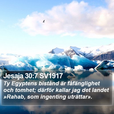 Jesaja 30:7 SV1917 Bible Verse Image