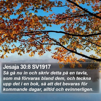 Jesaja 30:8 SV1917 Bible Verse Image