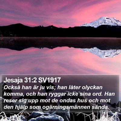 Jesaja 31:2 SV1917 Bible Verse Image