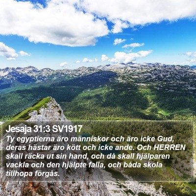 Jesaja 31:3 SV1917 Bible Verse Image