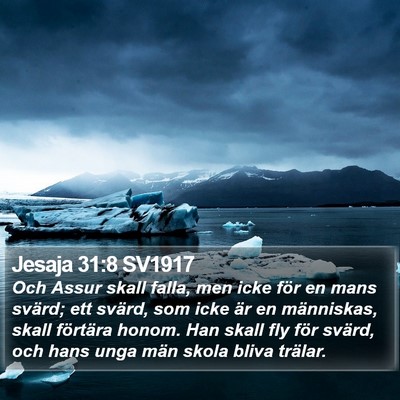 Jesaja 31:8 SV1917 Bible Verse Image