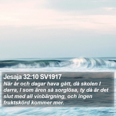 Jesaja 32:10 SV1917 Bible Verse Image