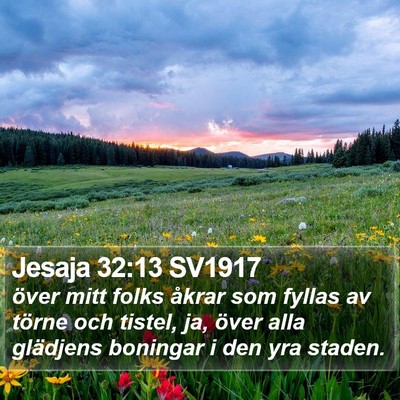 Jesaja 32:13 SV1917 Bible Verse Image