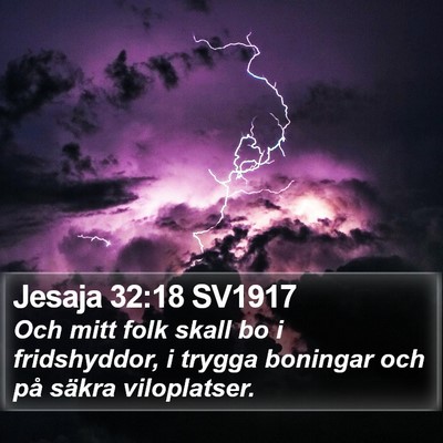 Jesaja 32:18 SV1917 Bible Verse Image