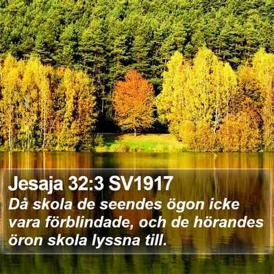 Jesaja 32:3 SV1917 Bible Verse Image