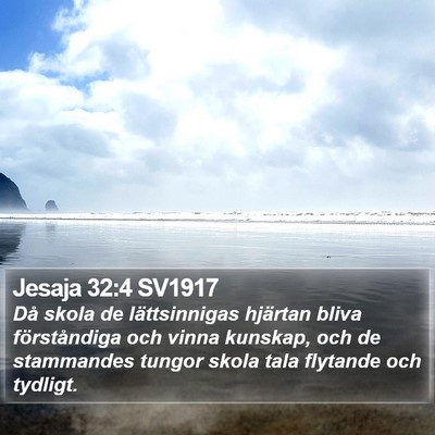 Jesaja 32:4 SV1917 Bible Verse Image