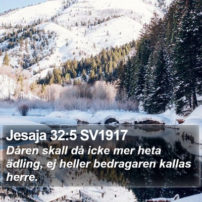 Jesaja 32:5 SV1917 Bible Verse Image