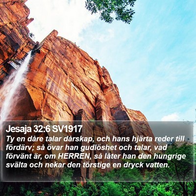 Jesaja 32:6 SV1917 Bible Verse Image