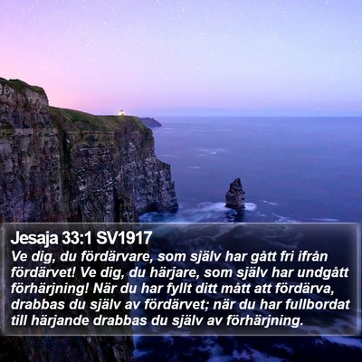 Jesaja 33:1 SV1917 Bible Verse Image