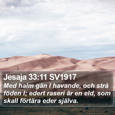 Jesaja 33:11 SV1917 Bible Verse Image