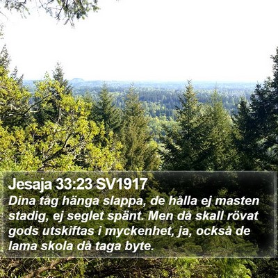 Jesaja 33:23 SV1917 Bible Verse Image