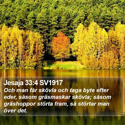 Jesaja 33:4 SV1917 Bible Verse Image
