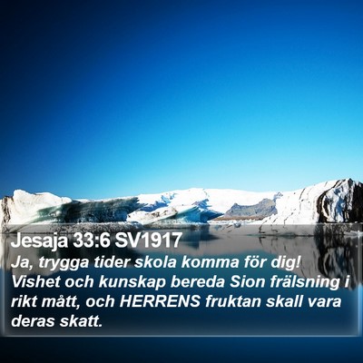 Jesaja 33:6 SV1917 Bible Verse Image