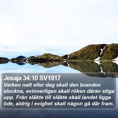 Jesaja 34:10 SV1917 Bible Verse Image