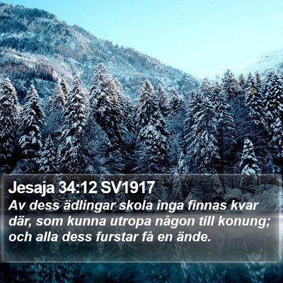 Jesaja 34:12 SV1917 Bible Verse Image