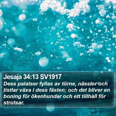 Jesaja 34:13 SV1917 Bible Verse Image