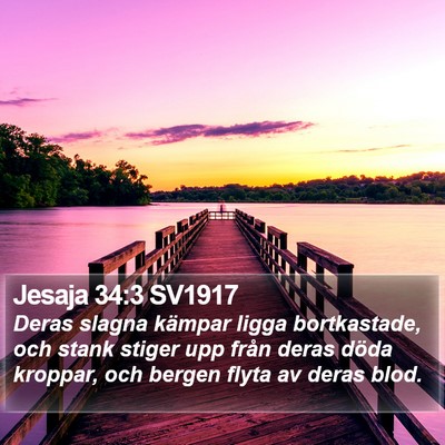 Jesaja 34:3 SV1917 Bible Verse Image