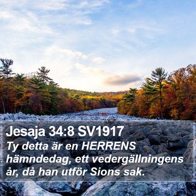 Jesaja 34:8 SV1917 Bible Verse Image