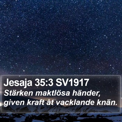 Jesaja 35:3 SV1917 Bible Verse Image