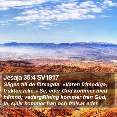 Jesaja 35:4 SV1917 Bible Verse Image