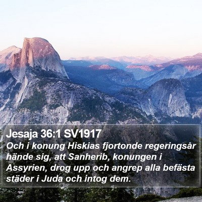 Jesaja 36:1 SV1917 Bible Verse Image