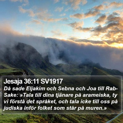 Jesaja 36:11 SV1917 Bible Verse Image