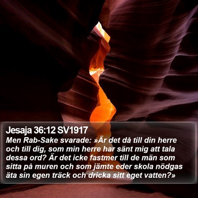 Jesaja 36:12 SV1917 Bible Verse Image