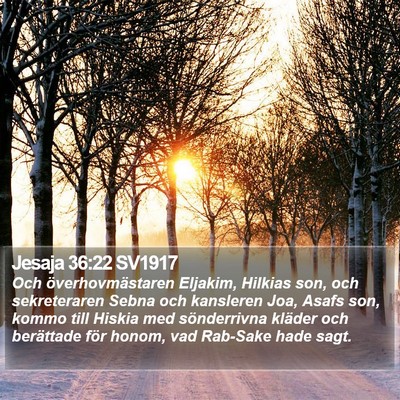 Jesaja 36:22 SV1917 Bible Verse Image
