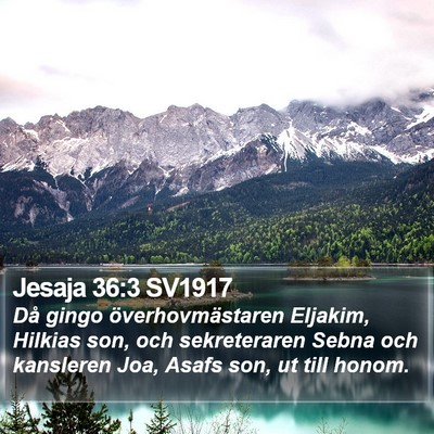 Jesaja 36:3 SV1917 Bible Verse Image