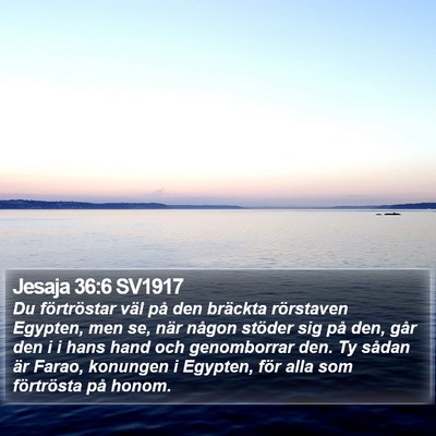 Jesaja 36:6 SV1917 Bible Verse Image