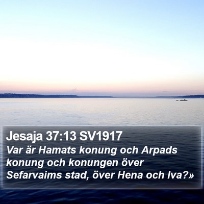 Jesaja 37:13 SV1917 Bible Verse Image