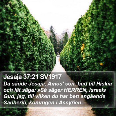 Jesaja 37:21 SV1917 Bible Verse Image