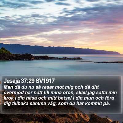 Jesaja 37:29 SV1917 Bible Verse Image