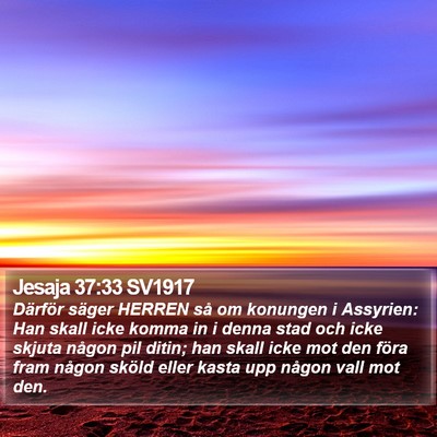 Jesaja 37:33 SV1917 Bible Verse Image