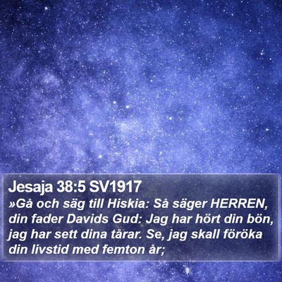 Jesaja 38:5 SV1917 Bible Verse Image