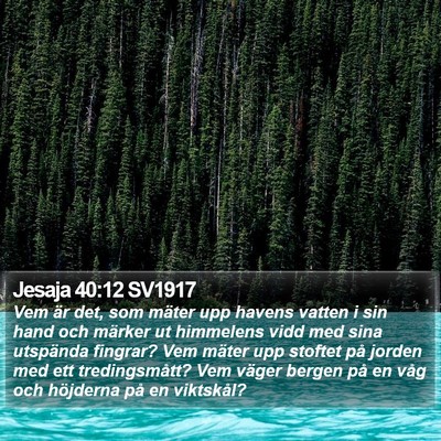 Jesaja 40:12 SV1917 Bible Verse Image